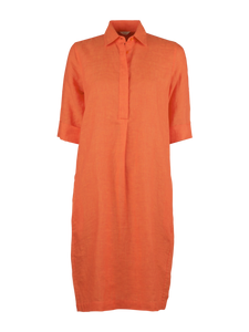 Aud dress, orange  lin